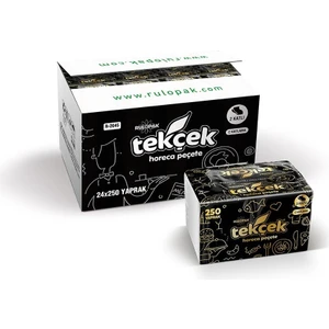 Tekçek Horeca Dispenser Peçete 2 Katlı 250 Yaprak 24'lü Paket