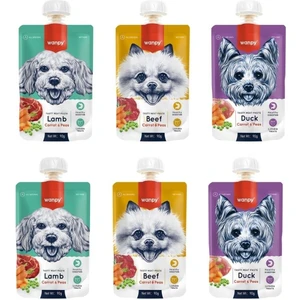 3 Çeşit Karma Taze Köpek Et Ezmesi 90 Gr. x 6 Adet