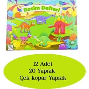 Uninote Resim Defteri Dikişli Küçük Boy A5 20 Yaprak 12 Adet