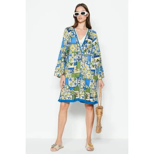 Büyük Beden Pareo Plaj Elbisesi 22334 Çok Renkli