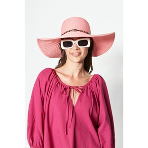 Hasır Plaj Şapkası Y23730-01 Somon