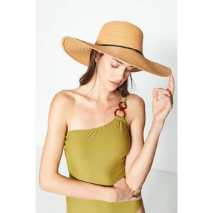 Hasır Plaj Şapkası Y23730-06 Camel