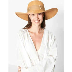 Hasır Plaj Şapkası Y23730-21 Camel
