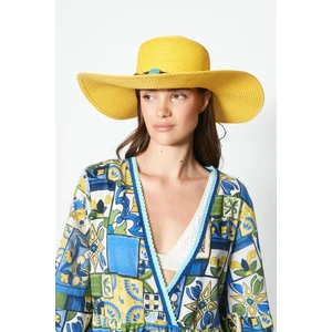 C&City Hasır Plaj Şapkası Y87300-04 Sarı