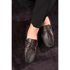 Borde Hakiki Deri Erkek Günlük Ayakkabı, Loafer Ayakkabı, Hafif Ayakkabı