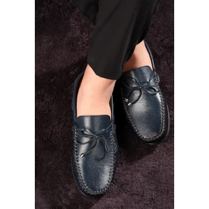 Borde Hakiki Deri Erkek Günlük Ayakkabı, Loafer Ayakkabı, Hafif Ayakkabı