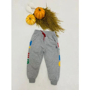 Bedi Baby Erkek Bebek Gri Eşofman Altı Desenli Çocuk Pantolon