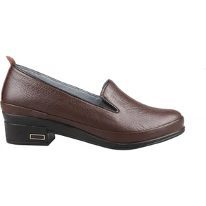 Castle Black 24553 Hakiki Deri Ortopedik Kahve Kadın Günlük Anne Ayakkabısı