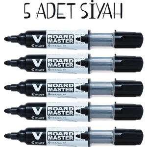 V Board Master Pilot V Board Master Yuvarlak Uç Tahta Kalemi Siyah 5'li