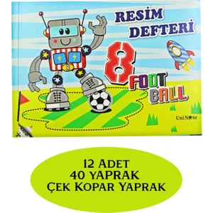 Uninote Resim Defteri Dikişli Küçük Boy A5 40 Yaprak 12 Adet