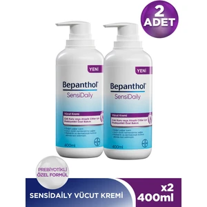 Sensidaily Günlük Yoğun Nemlendirici Vücut Bakım Kremi 400 ml 2'li Avantajlı Paket