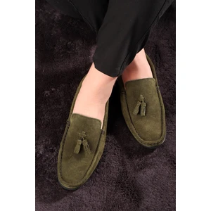 Fransen Hakiki Deri Erkek Günlük Ayakkabı, Loafer Ayakkabı, Hafif Ayakkabı, Püsküllü Loafer, Süet Ayakkabı