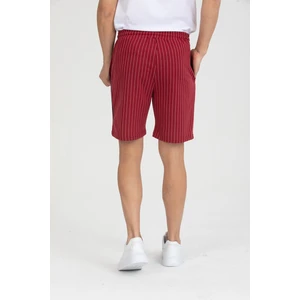 Erkek Basic Şerit Detaylı Çizgili Şort