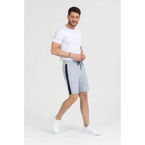 Erkek Basic Şerit Detaylı Çizgili Şort