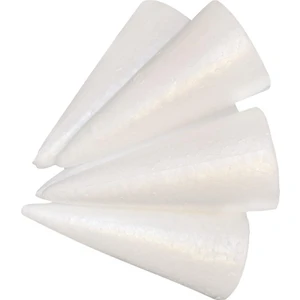 Strade Store 5pcs Beyaz Koni Strafor Köpük Diy Noel Ağacı Çocuklar Için Modelleme Zanaat 5pcs 150MM (Yurt Dışından)