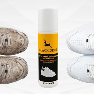 Black Deer Beyaz Ayakkabı,deri ve Kumaş Boyası,sneaker Beyaz Ayakkabı Temizleyici,deri,kanvas Boya 75 ml