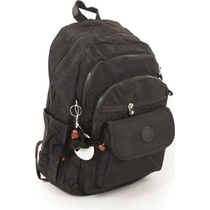 571 Krinkıl / Klinkır Su Geçirmez Hafif Çok Gözlü Spor, Seyahat, Okul, Laptop Sırt Çantası Siyah 2A