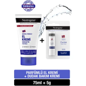 neutrogena Norveç formülü parfümlü el kremi 75 ml + dudak kremi hediye