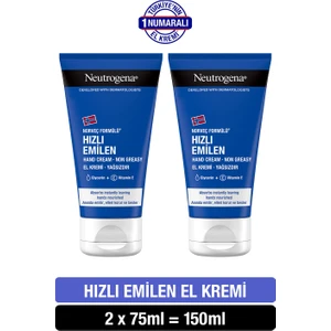 Norveç Formülü Hızlı Emilen El Kremi 75 ml X2
