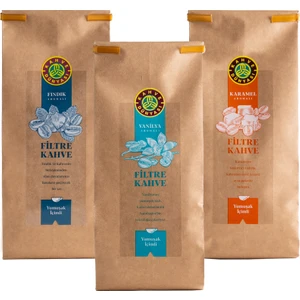 Kahve Dünyası Aromalı Filtre Kahve 250 gr x 3'lü ( Vanilya - Fındık - Karamel )
