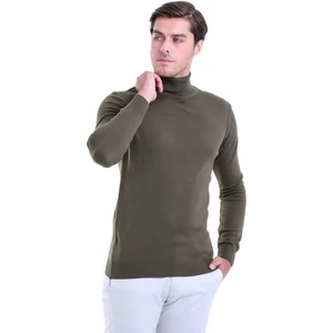 Regular Fit Erkek Düz Balıkçı Yaka Triko Kazak Günlük Kullanım İçin 100% Akrilik