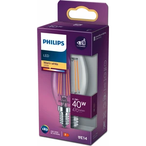 PHILIPS FILAMENT 40W E14 İNCE DUYLU MUM AMPUL SARI IŞIK