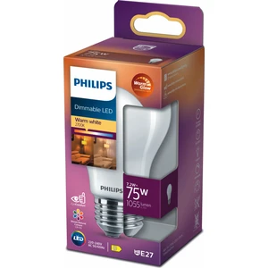 PHILIPS FILAMENT 75W BUZLU DİMLENEBİLİR AMPUL SARI IŞIK 2700K