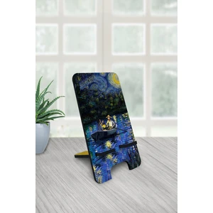 Van Gogh Telefon & Tablet Tutacağı Ahşap Masaüstü Standı