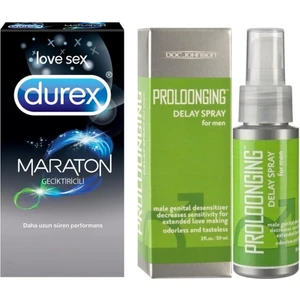 Proloonging Geciktıcı Sprey 59 ml 80 Kullanım Maraton Prezarvatif 4 Lu Süpriz Hediyeli