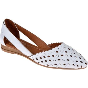 Hakiki Deri Kadın Babet PLM-606   Beyaz