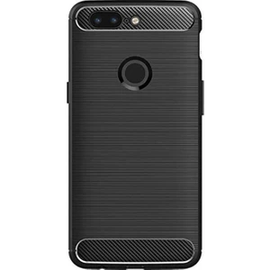 Oneplus 5t Brushed Carbon Fiber Silikon Tpu Kılıf - Siyah