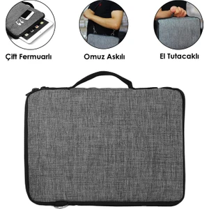 Casper Via S30 10 Inch Tablet Için Omuz Askılı ve El Tutacaklı Universal Sleeve Taşıma Çantası -AL3068