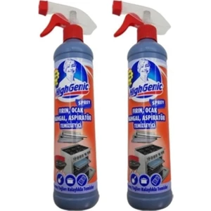 Highgenic Ocak Fırın Mangal Aspiratör Temizleyici Sprey 2 x 500 ml