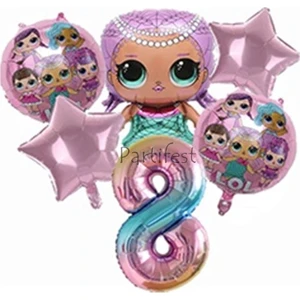 Parti Station Lol Surprise 8 Yaş Balon Seti Lol Bebek Balon Seti Lol Doğum Günü Parti Seti