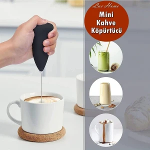 Mini Mikser Kahve Köpürtücü Süt Köpürtücü Karıştırıcı Pilli Çırpıcı