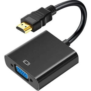 Tablet Projeksiyon Notebook Uyumlu HDMI To VGA Kablo Siyah