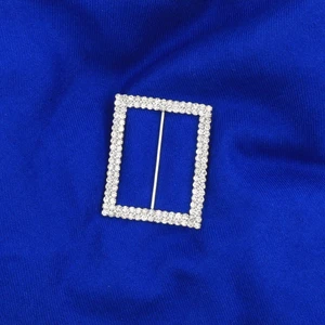 Ören Süs Taşları Kristal Taşlı Kemer Tokası Dikdörtgen