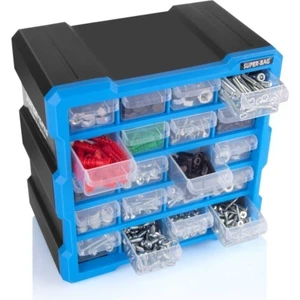 La Push Concept Super Bag Mono Blok Çekmece Seti 20'li Hobby Organizer Çekmece Vida Dübel Takı Kutusu ASR-6006