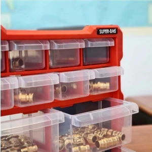 Super Bag Monoblok Çekmeceli Organizer Vida Boncuk Kutusu Hobi Organizer 12 Çekmece ASR6007 Monoblok