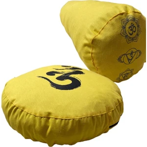Ohm Baskılı Meditasyon Minderi & Bolster Minderi 2'li Set