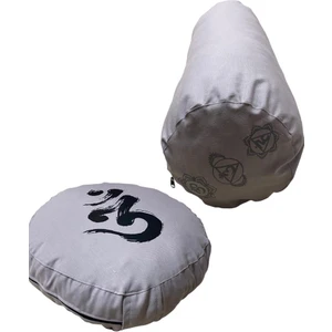 Ohm Baskılı Meditasyon Minderi & Bolster Minderi 2'li Set