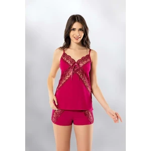 Kadın Fantazi Modelli Dantelli Şortlu Gecelik Takım
