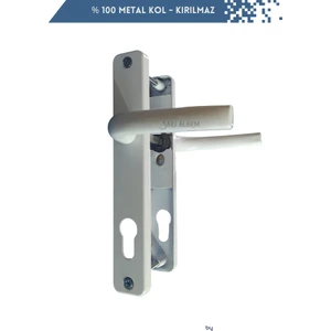 Sarıalarm Pvc Kapı Kolu Beyaz- Metal -
