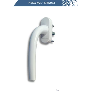 Sarıalarm Pvc Pencere Kolu Metal Beyaz