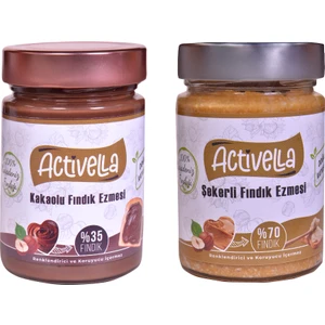 Kakaolu Fındık Ezmesi 330 gr %35 Fındıklı + Şekerli Fındık Ezmesi 320 gr %70 Fındıklı