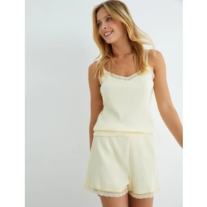Şort Pijama Altı Dantel Detaylı