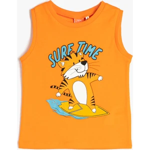 Atlet Kolsuz Kaplan Baskılı Pamuklu