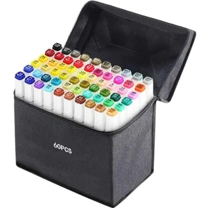 Çift Taraflı Marker Kalem Çanta Set 60 Lı 60