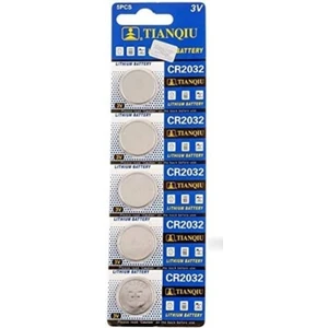 Tıanqıu Lityum 3V Pil -   Cihazı Baskül Tartı Bios Anakart Pili CR2032 5'li Paket