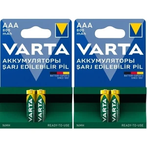 4 Adet Ready To Use 800MAH Ni-Mh Aaa Şarjlı Ince Pil